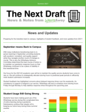 Cover of the Next Draft newsletter