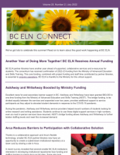 Screenshot of the BC ELN Connect July 2022 Issue