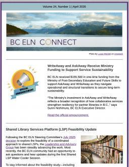 An image of the BC ELN Connect newsletter