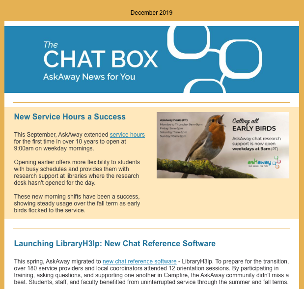 Image is a screenshot of the AskAway newsletter